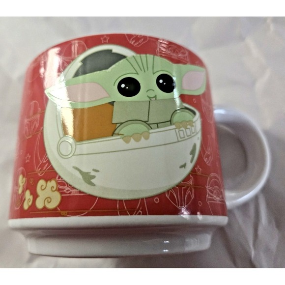 Star Wars Other - Used Yoda Star Wars Ceramic 14oz Red Coffee Mug
